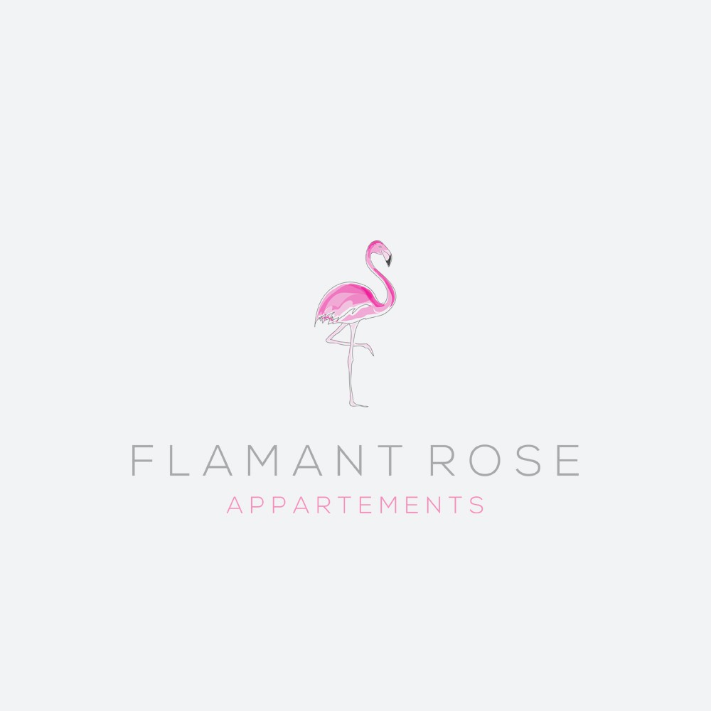 Flamingo logo with the title 'Artistic flamingo'