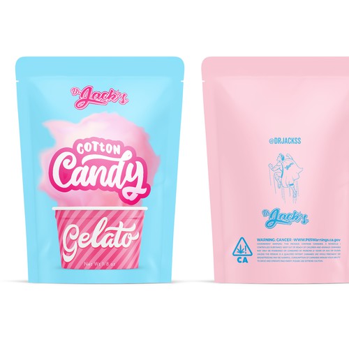 Cotton Candy gelato cannabis bag Design by bcra