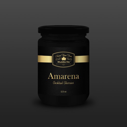 Label For Classy Cocktail Cherry Design by Crabatose