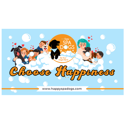 Choose Happiness Banner Design Ontwerp door Rooni