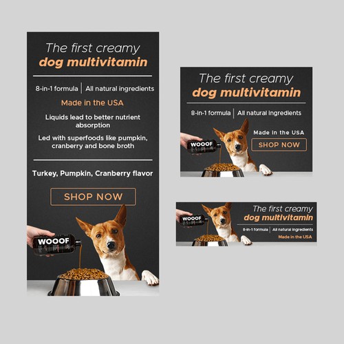 WOOOF Dog Multivitamin banner ads Design by mindtrickattack