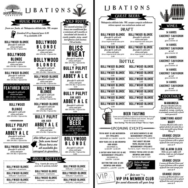 Beer Menu Template with a vintage vibe.