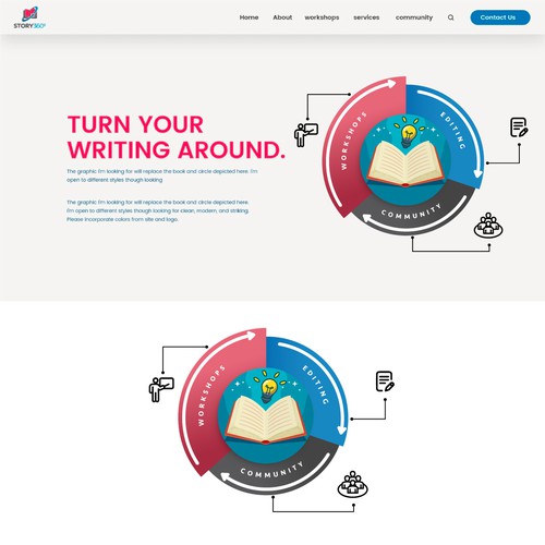 Designs | Story 360 Website Graphic for Company Rebrand | Illustration ...