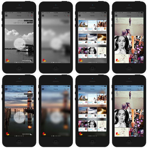Award winning design for best in class mobile app PicsArt Design by muchanis