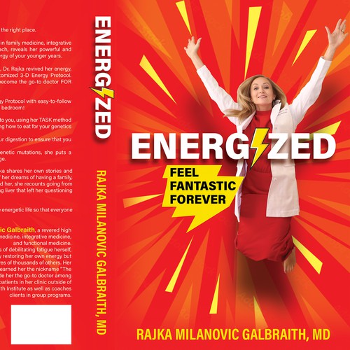 Design a New York Times Bestseller E-book and book cover for my book: Energized デザイン by Sherwin Soy