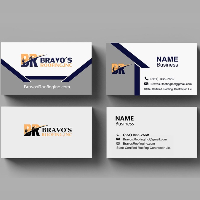 Professional Roofing Business Logo (Bravo's Roofing, Inc ...