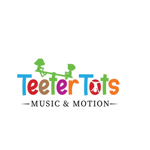 Teeter Totter meets Tumbling Tots - this logo is all about play! Design by M.Siddique