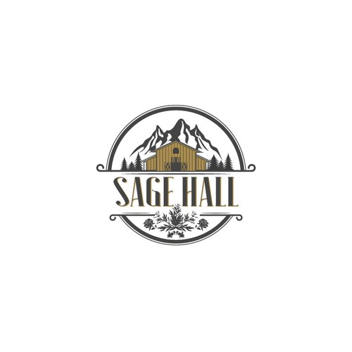 Sage Hall - Country Swing Dance & Wedding Venue Logo Design réalisé par Mararti