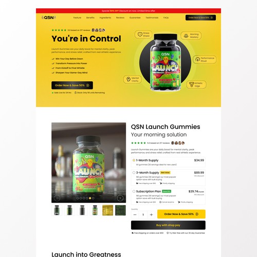 Design di **GUARANTEED WINNER** Ashwagandha Gummies Sales Page di Monki D Loy