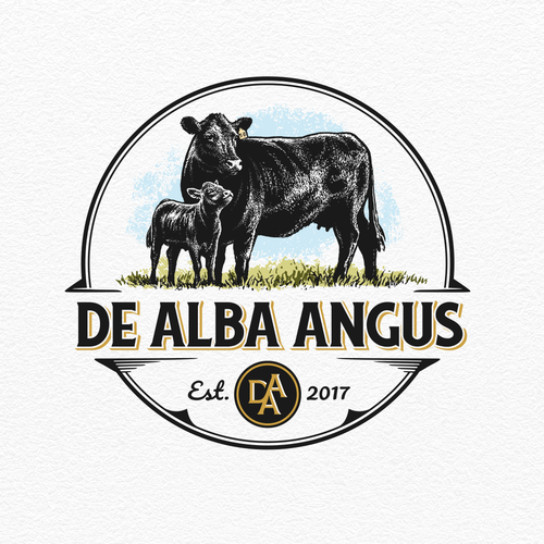 Logo for a Black Angus Cattle Ranch Design by Alex Silvanovič
