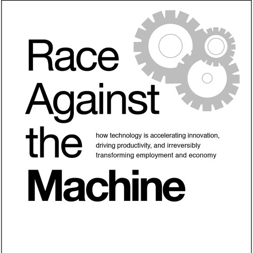 Create a cover for the book "Race Against the Machine" Réalisé par dreesus