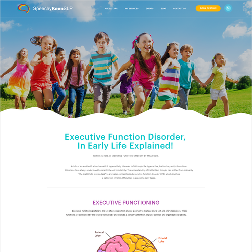 Professional but Friendly Speech Therapy website design Design by Antons Collective