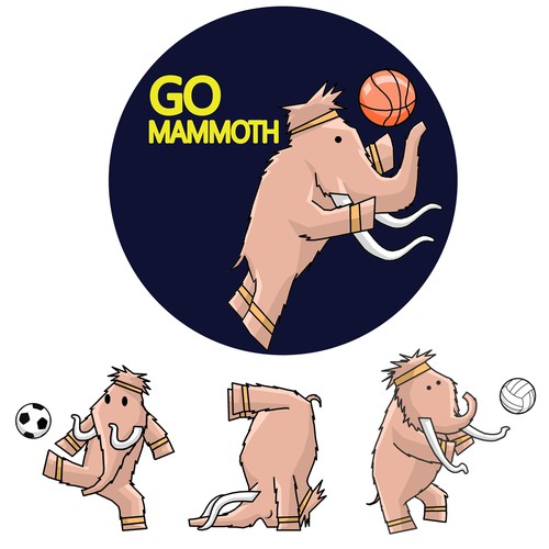 Mammoth Mascot (2D Illustrator with Depth to Pop)-ontwerp door asita kaladewa