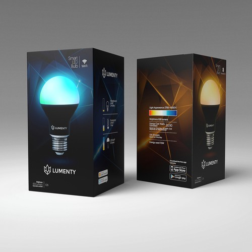 We need to create a sophisticated package for smart lamps. Design by leandropalencia84