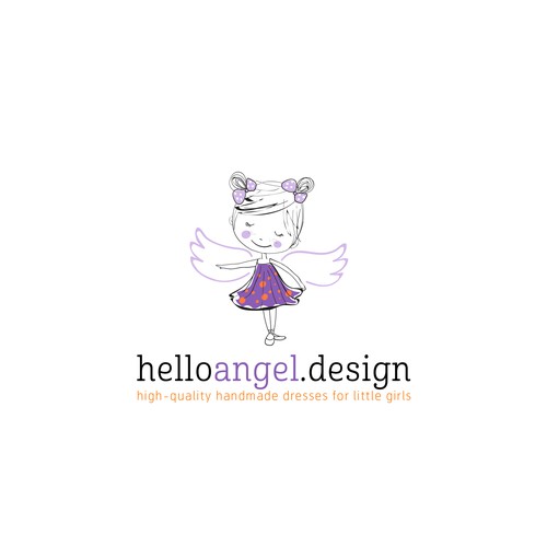 Design fun branding pack for little girl's dress brand (logo, biz card, clothing tag, shopping bag) Design by nemax