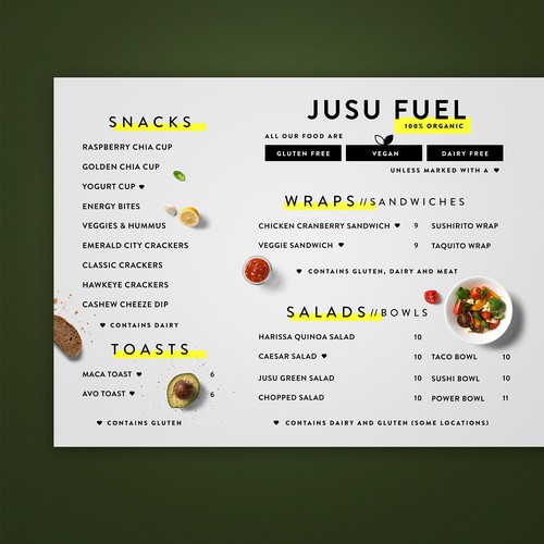 Jusu Bar Menu Design by Alshimaa Mou