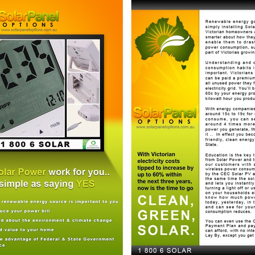 Solar Panel Options Brochure Design Design by Kevin Francis