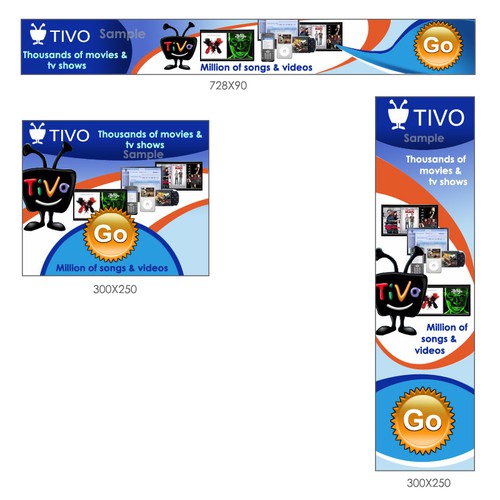 Banner design project for TiVo Diseño de eudesign