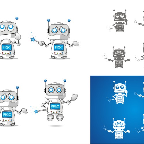 Pixar-esque Mascot & Logo - Cute, Modern, 3D Robot-Pixie Design by DORARPOL™