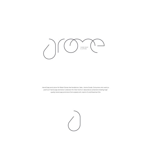 Arome - Designer Hand Soap & Lotion Logo Design by D Better Design