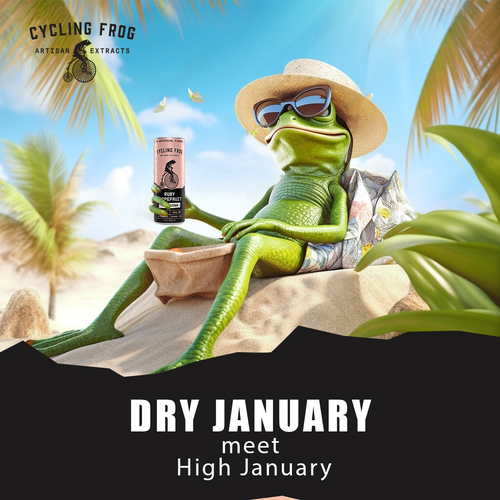 Create a 'Dry January meets High January' poster.  Have Fun, Be Creative, Open to all suggestions. Design von karundesigns