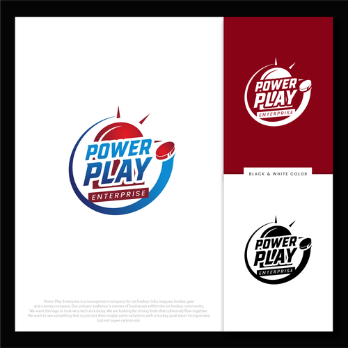 We need a powerful logo for a hockey enterprise company Design by Sangsaka Studio™