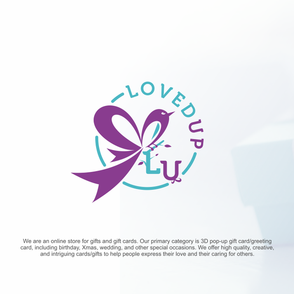 Design by Dailyᴵᶰᶜ titled "LovedUp Ribbon Bird Gift Logo Design"