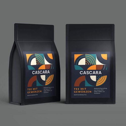 Cascara tea label Design by Experiva