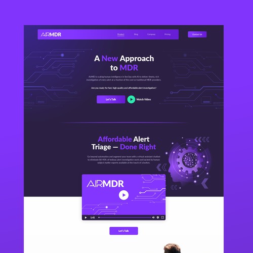 Bold Elegant Tech Website Homepage Design by KruEnv