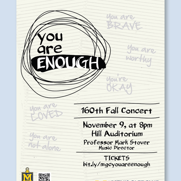 Design by MellonDesign titled "You are enough - Concert poster"