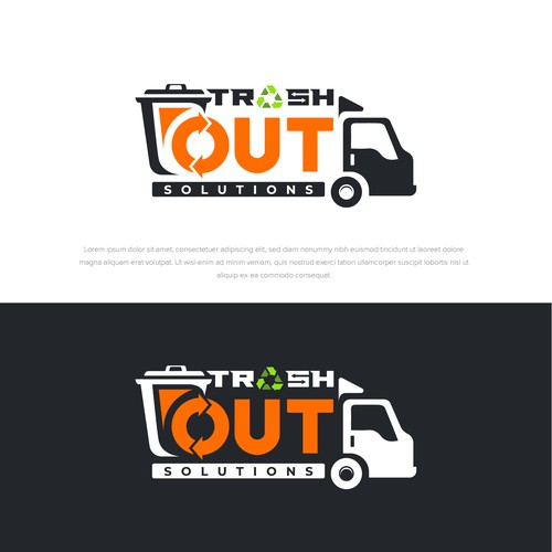 truck and company brand logo Fun and professional. Would like to incorporate a truck or trash can in the design Design by smitadesign