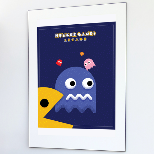 Design cover art for PACMAN arcade exhibit Design by Jan Po