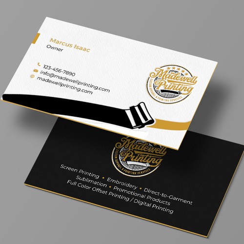 Business Card for a Custom Clothing/Product Business Design by Xclusive16
