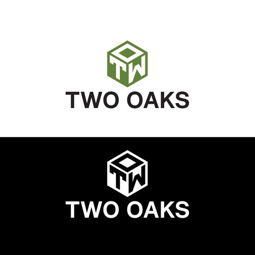 Construction, 3 business owners, use the work TWO oaks in our logo , very bold and intense  graphic Design by Color Dot