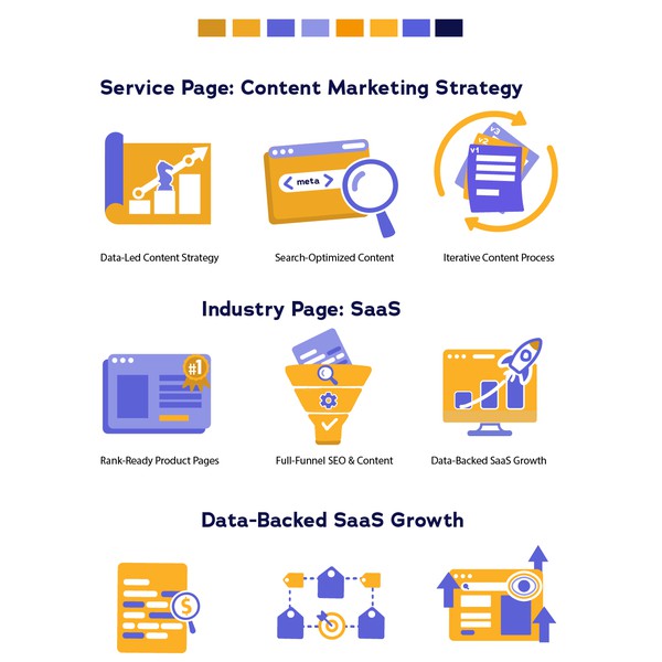 Technology Icon Set - Bold shapes intense color