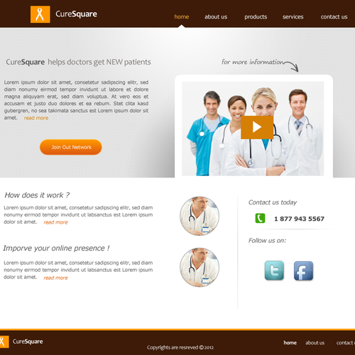 Create a website design for a  healthcare start-up  Design por Colorgeek