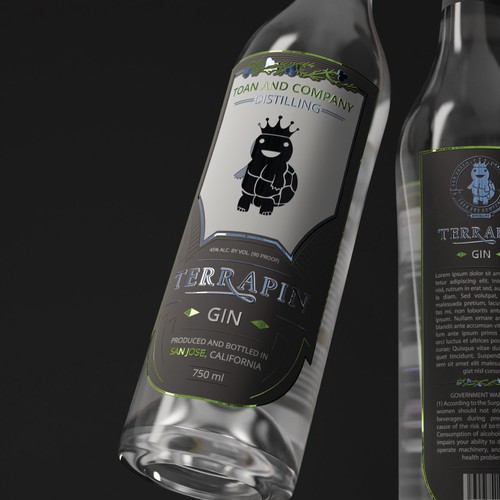 Gin Bottle Label-ontwerp door Antidotooo™