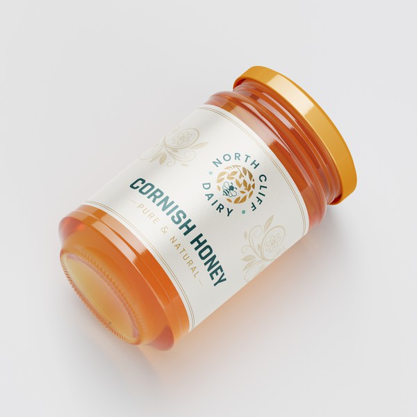 Cornish honey label design