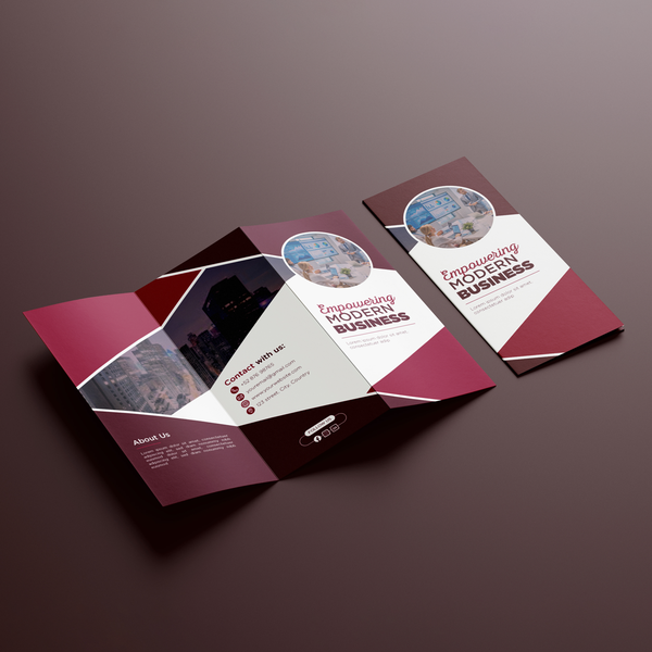 Design by AMK_Designs titled "Corporate Solutions – Tri-Fold Brochure Design"