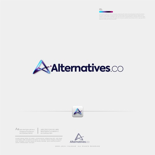 A logo that stands out for a software alternative providing company Diseño de Falenar®
