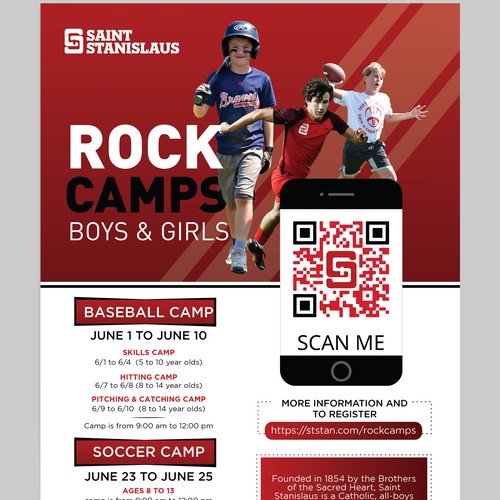 Design a catchy flyer to promote our upcoming sports camps Diseño de idea@Dotcom