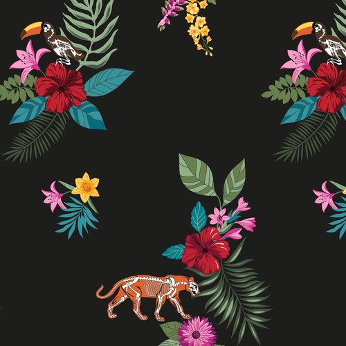 Tropical Fabric Print - Textile Designers & Illustrators Los Angeles fashion brand needs your designs Design by rafapi