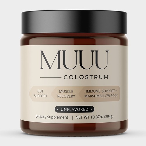 Design an aesthetic label for our Colostrum Product Design by artonetee