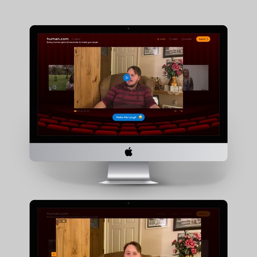 Homepage for website to make you laugh Design by Mohl Design