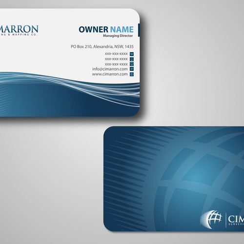 stationery for Cimarron Surveying & Mapping Co., Inc. Design by expert desizini