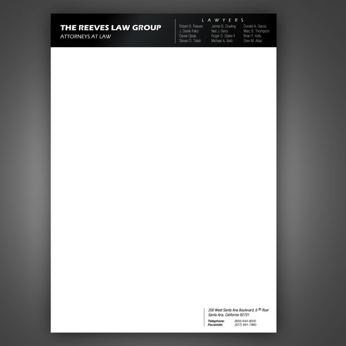 Law Firm Letterhead Design Design por Beshoywilliam