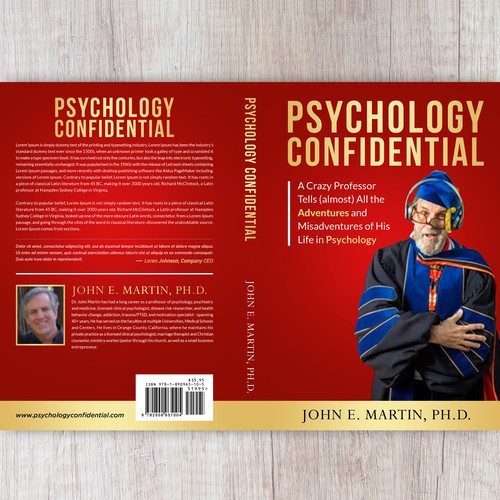 Cover for book on funny stories about a psychology professor's experiences with students and clients Design by Platinumedia