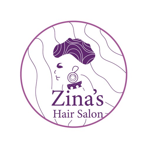 Showcase African Heritage and Glamour for Zina's Hair Salon Logo Réalisé par Holy_B