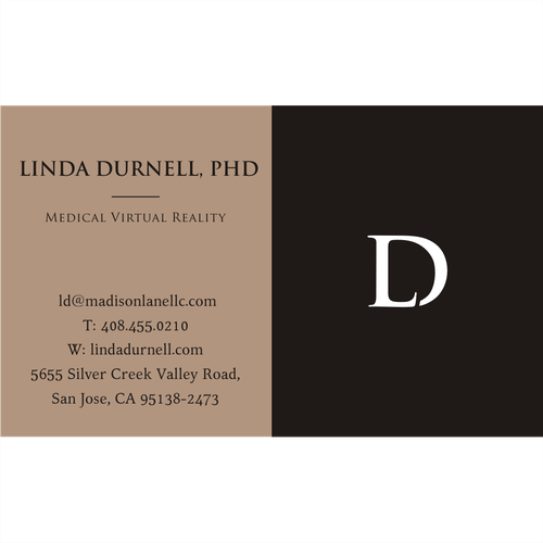 business card with phd