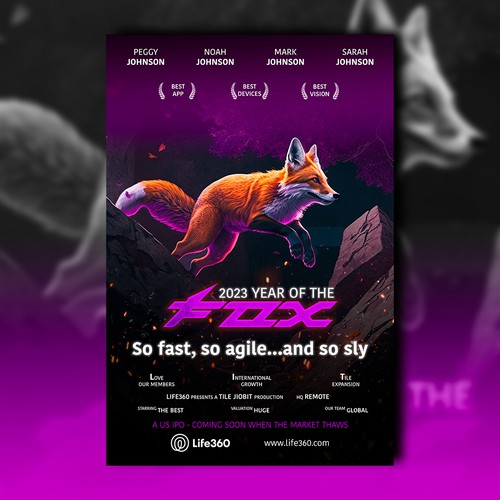 Life360 2023 Year of the Fox Poster Design by MeDesign✦